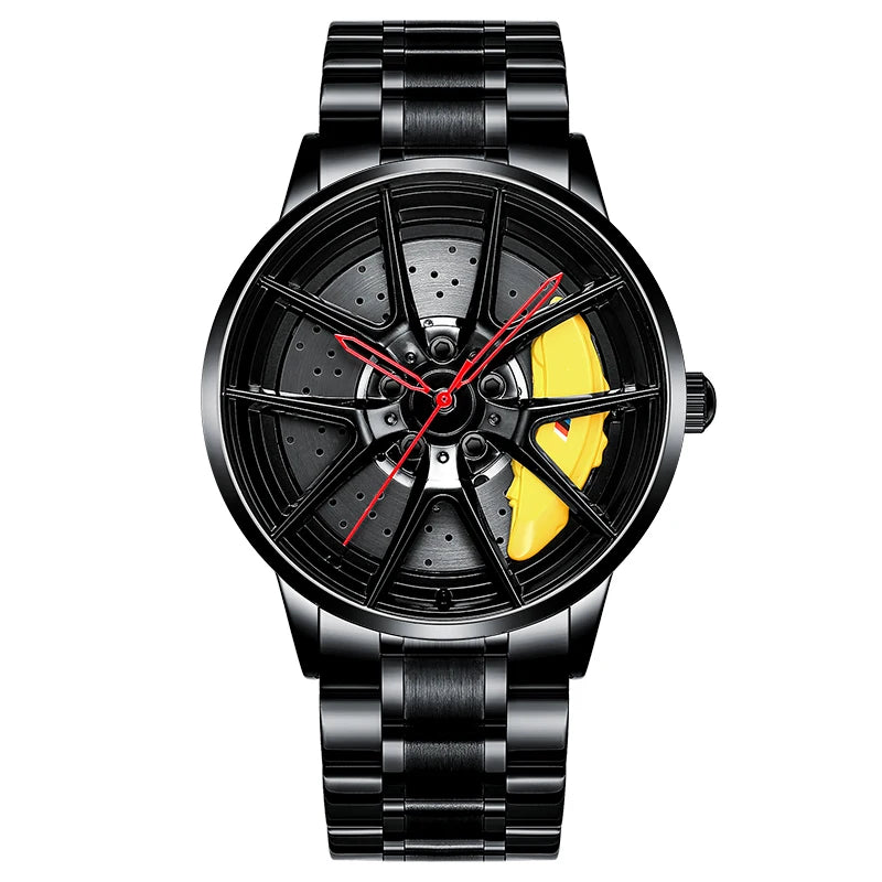 NEKTOM Mans Luxury Watches Sports Car Watches Quartz Waterproof Sport Rim Hub Wheel Wristwatch Car Quartz Men'S Watches